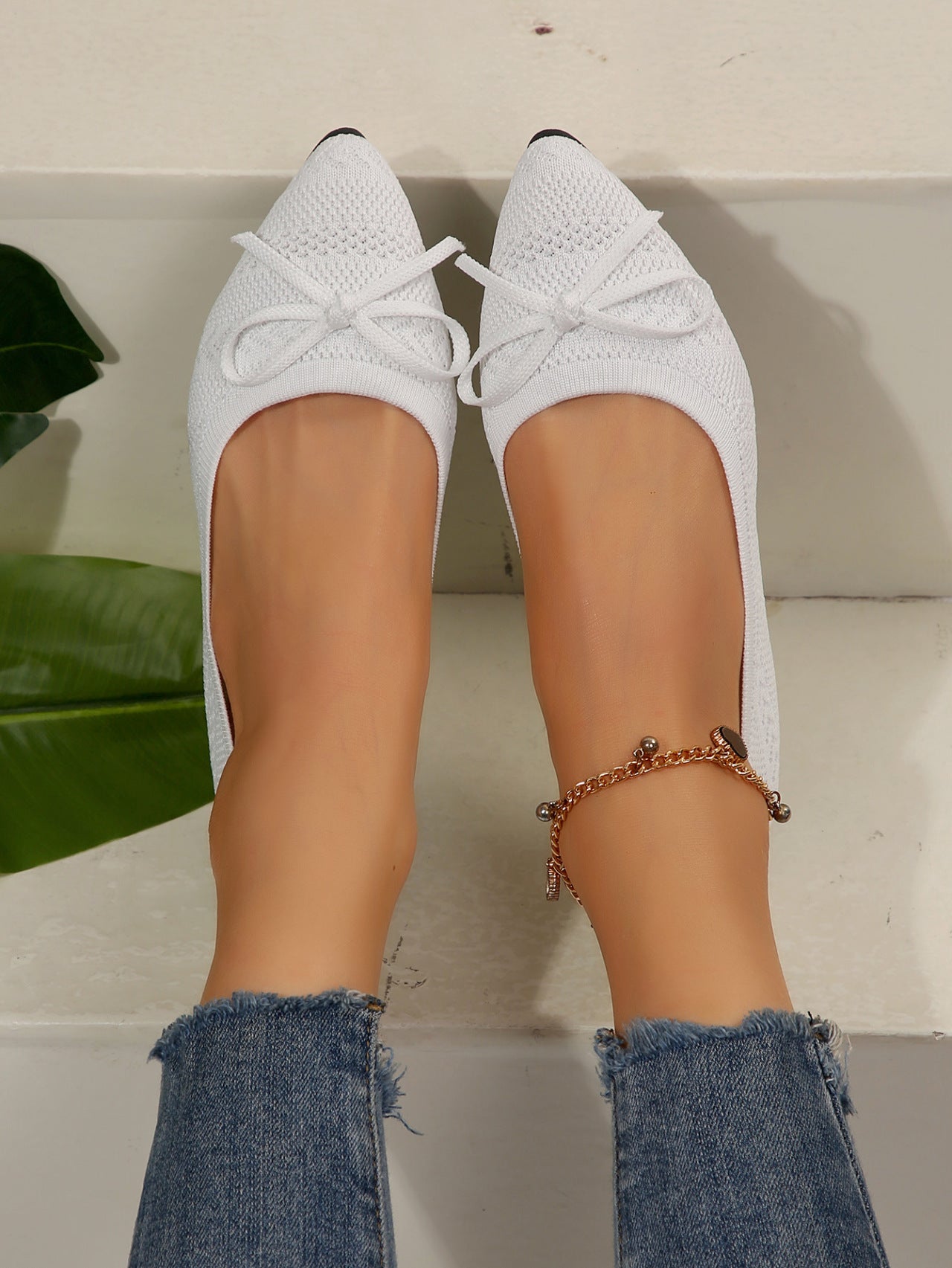 The Grace Bow Flat — Knit