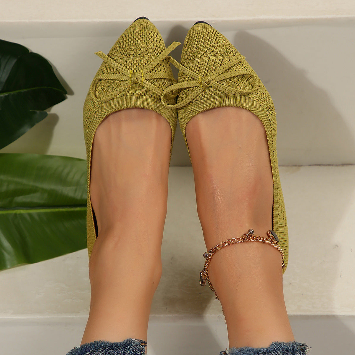 The Grace Bow Flat — Knit