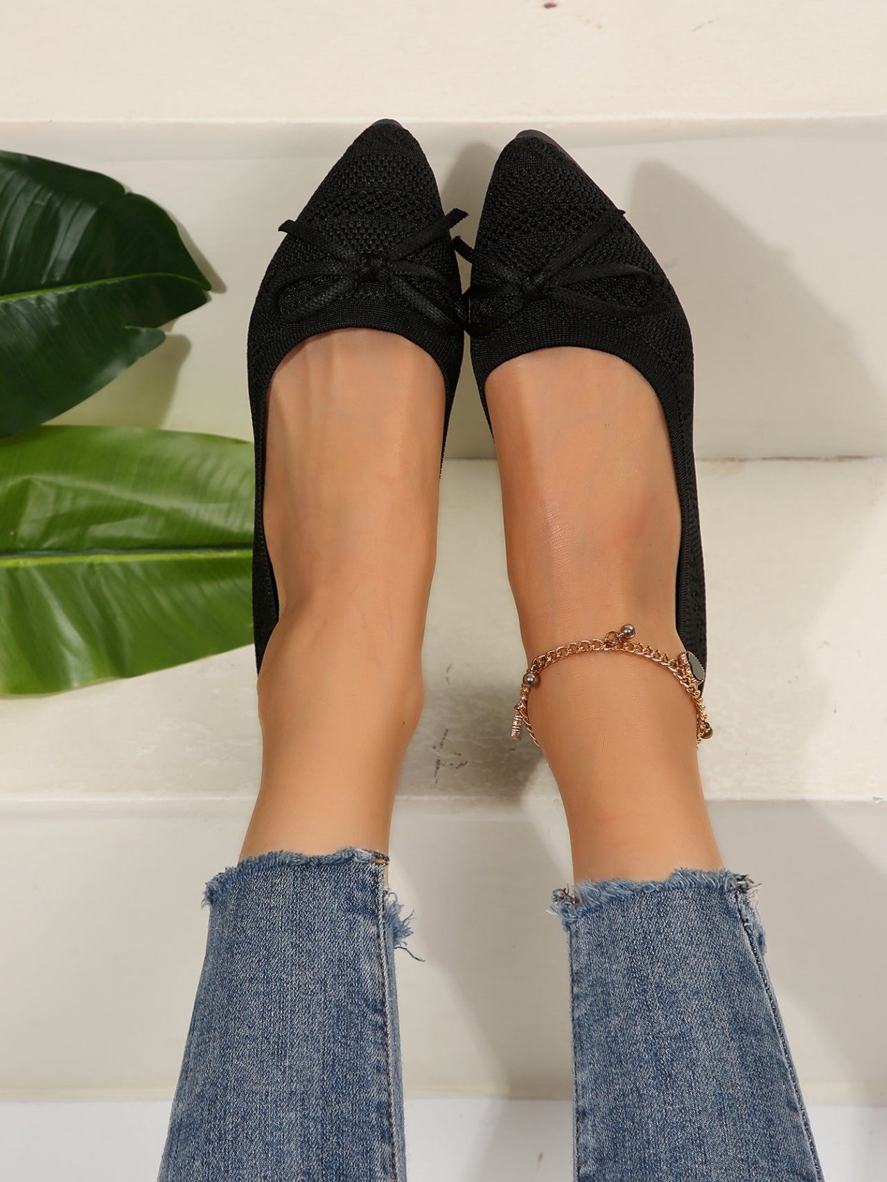 The Grace Bow Flat — Knit