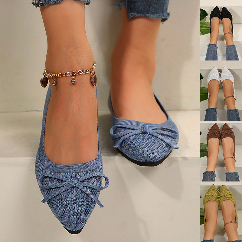 The Grace Bow Flat — Knit