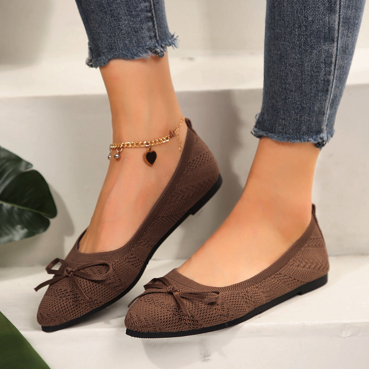 The Grace Bow Flat — Knit