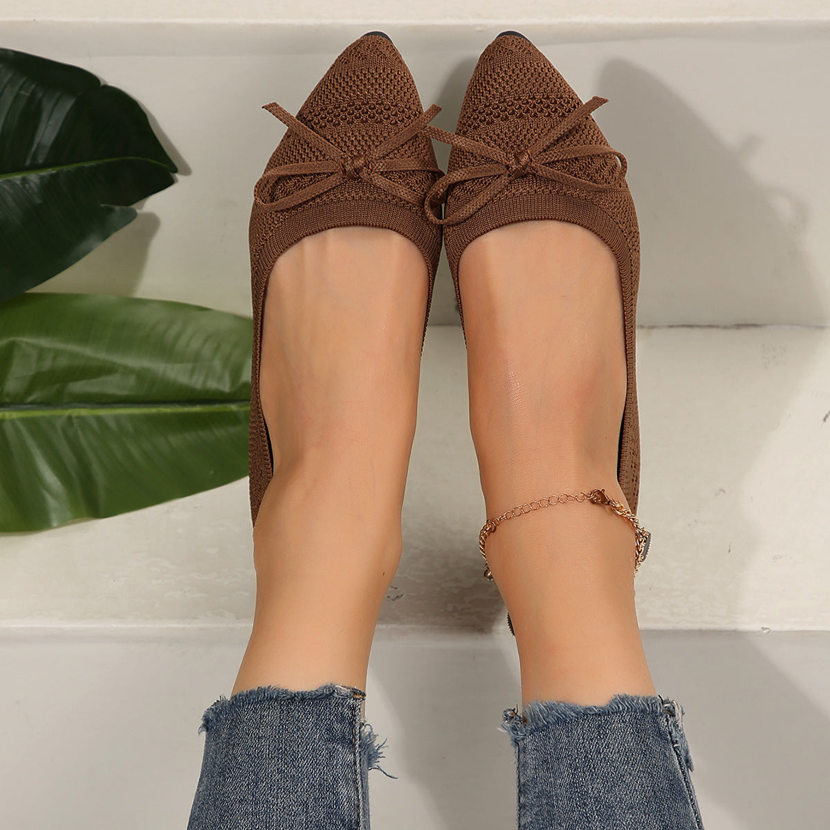 The Grace Bow Flat — Knit