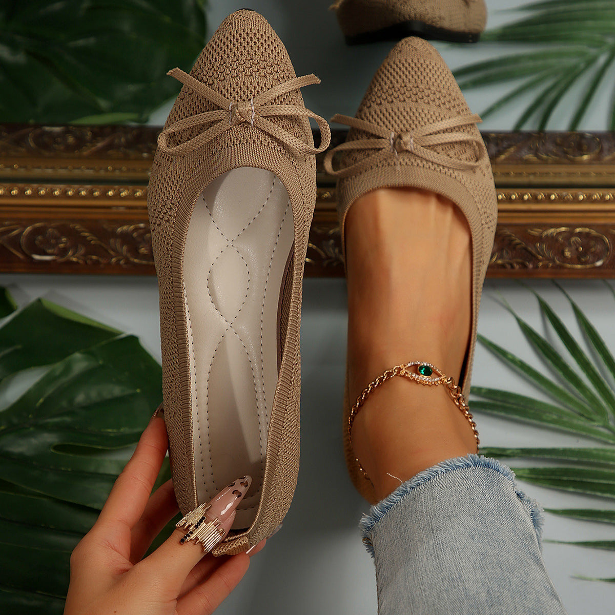 The Grace Bow Flat — Knit