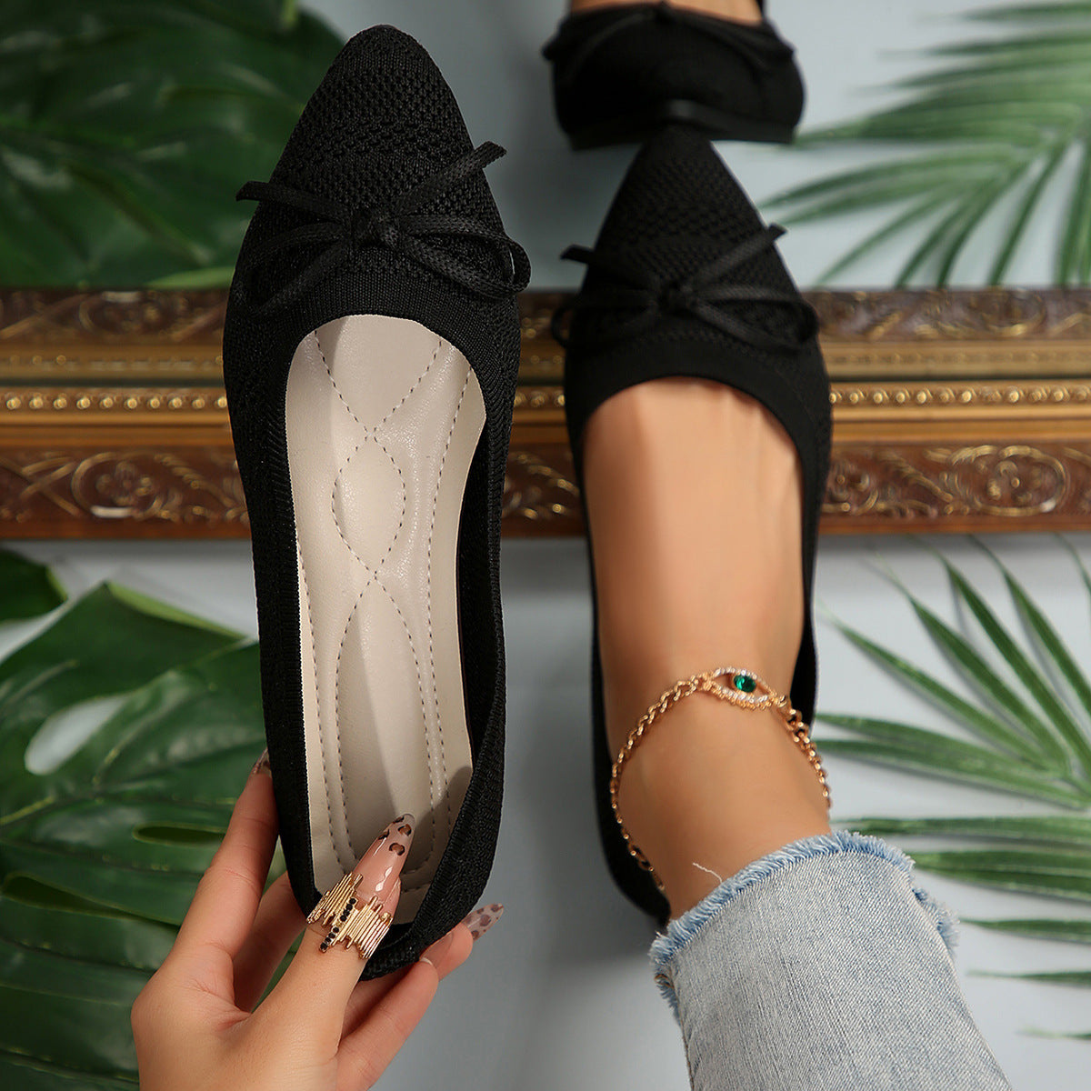 The Grace Bow Flat — Knit
